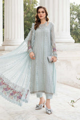 Maria B MPC2403-999-IBU Embroidered Chiffon Collection 2024