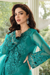 Maria B MPC2405-999-TEL Embroidered Chiffon Collection 2024