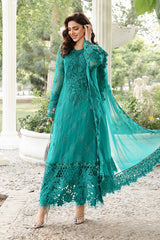 Maria B MPC2405-999-TEL Embroidered Chiffon Collection 2024