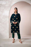 Dhanak FW24DA-1895 Dark Green Velvet Drop I 2024