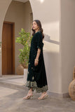 Dhanak FW24DA-1900 Dark Green Velvet Prets 2024