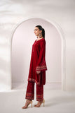 Dhanak FW24DA-2623 Maroon Velvet Prets 2024