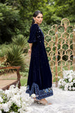 Dhanak FW25DA-2802 Navy Blue Velvet Muse Pret 2025