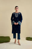 Dhanak FW25DA-2807 Turquoise Blue Velvet Muse Pret 2025