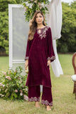 Dhanak FW25DA-2816 Maroon Velvet Muse Pret 2025