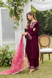 Dhanak FW25DA-2816 Maroon Velvet Muse Pret 2025