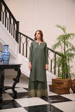 Dhanak DC-2257 Dark Green Winter Solids Co-ords 2024