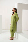 Dhanak DC-2263 Green Winter Solids Co-ords 2024