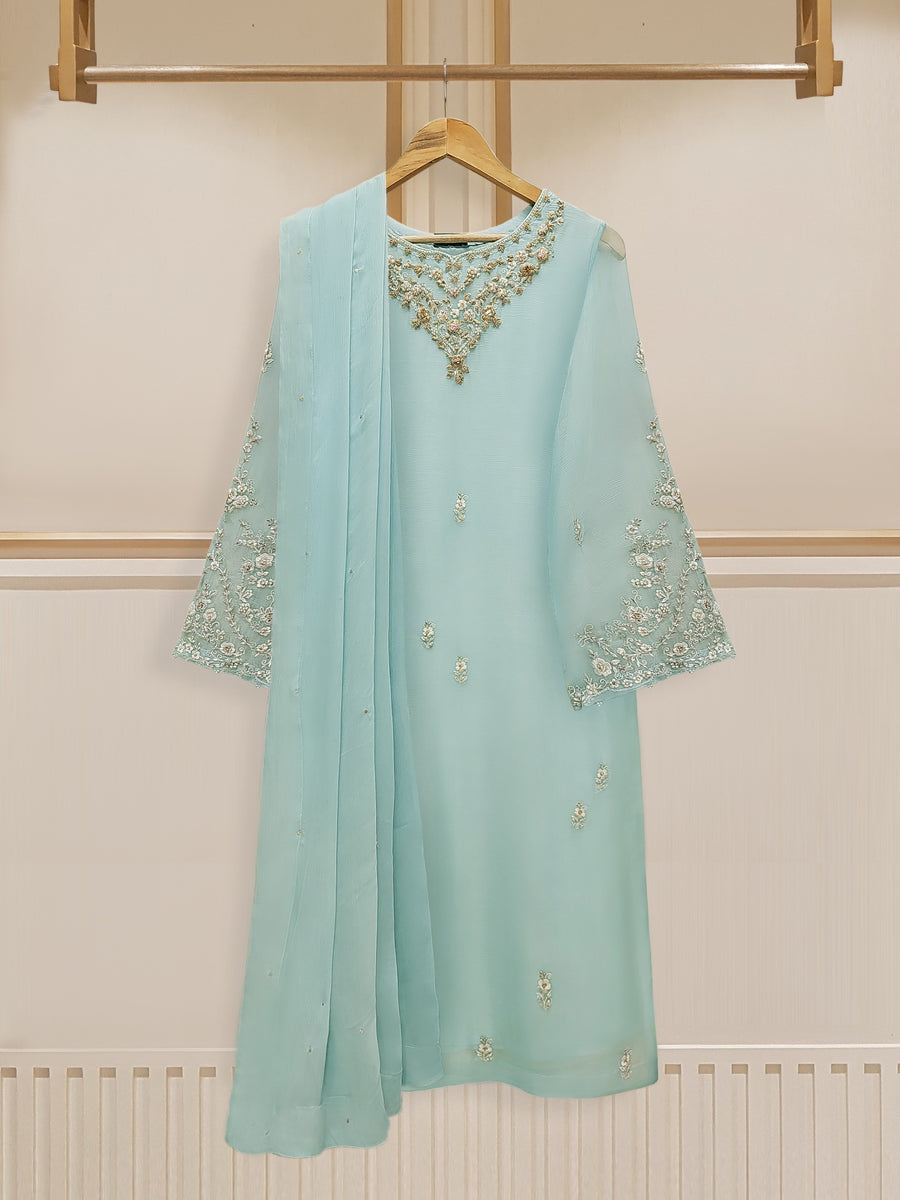 Agha Noor 3 Piece - Embroidered Chiffon S109777 Prets 2024