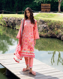 Roheenaz Berry Glint Garden Veal Printed Lawn 2025