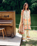Roheenaz Gold Riddle Garden Veal Printed Lawn 2025