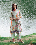 Roheenaz Crimson Whisper Garden Veal Printed Lawn 2025