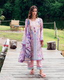 Roheenaz Lilac Dust Garden Veal Printed Lawn 2025