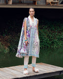 Roheenaz Bloom Glimmer Garden Veal Printed Lawn 2025