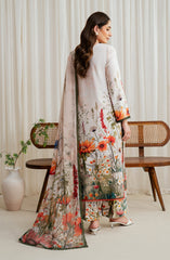 Zarif ZGS-01 Cream Printed Georgette Silk Collection 2024