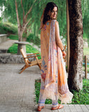 Roheenaz Coral Whim Garden Veal Printed Lawn 2025