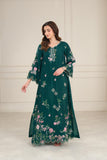 Saadia Asad D6 - Bottle Green Kaftan Nooriyah Luxury Pret 2025