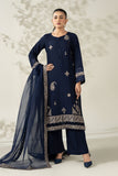 Maria B DWW2554-ESM-BLU Winter Luxury Pret 2025
