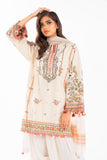 Alkaram Studio EC-03-24-Cream Luxury Lawn Collection 2024