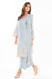 Alkaram Studio EC-08-24-Sky-blue Luxury Lawn Collection 2024