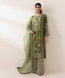 Sapphire 3 Piece - Embroidered Raw Silk Suit F3PEBTQW2511 Eid 1 RTW 2025
