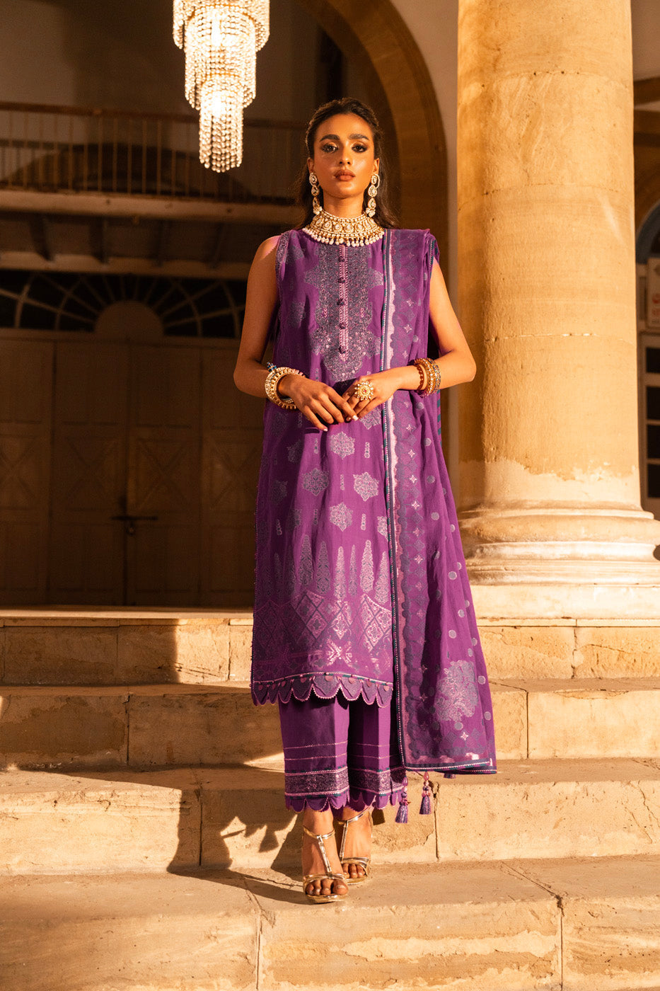 Alkaram Studio FC-2A-24-Purple Festive Collection 2024 – Sara Clothes