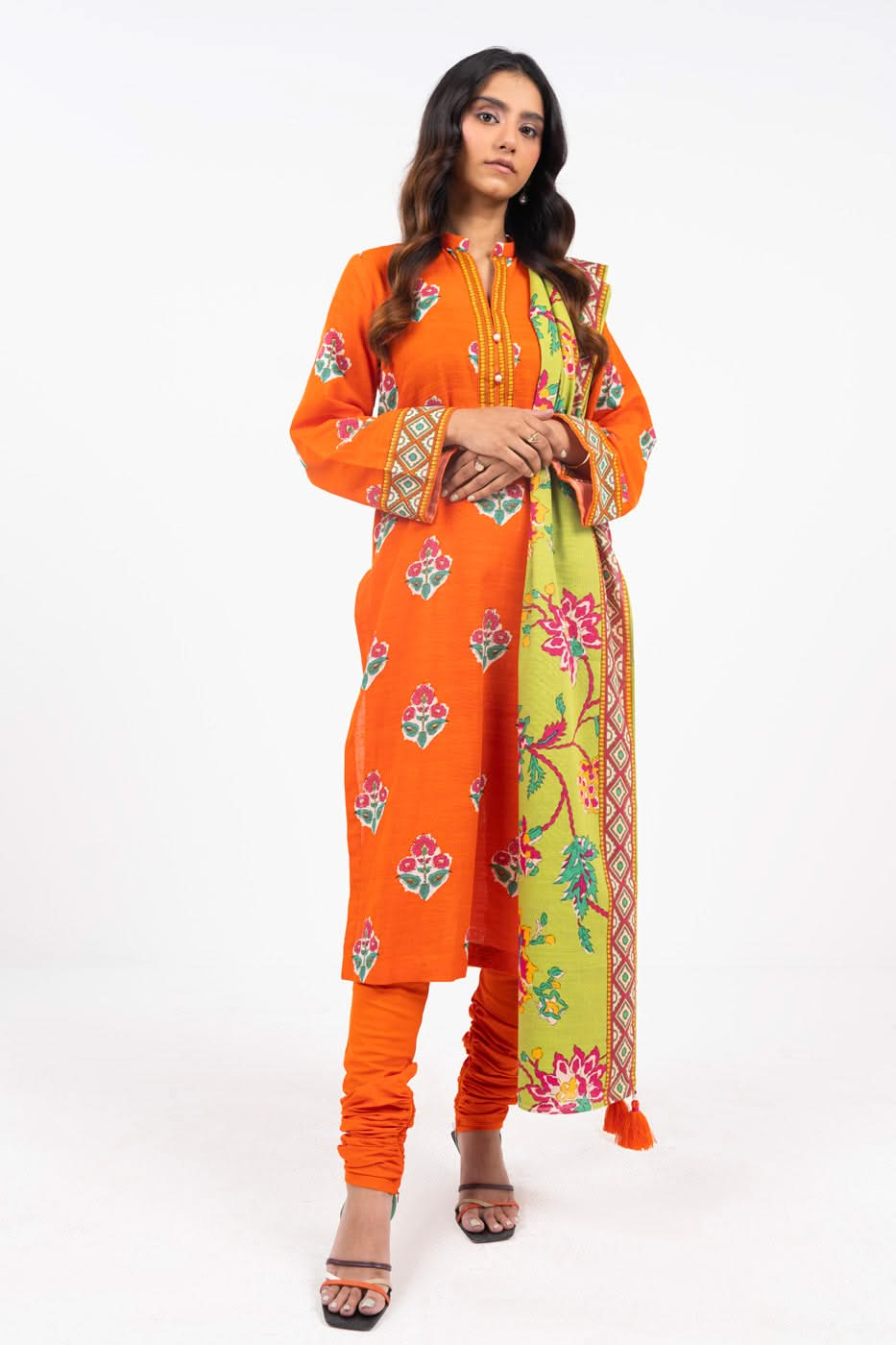 Alkaram FW-13-1-24-Orange  Winter Collection 2024