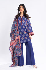 Alkaram FW-14-1-24-Navy Blue Winter Collection 2024