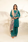 Alkaram SHAWL-FW-82-1-25-1-Teal Winter Collection 2025