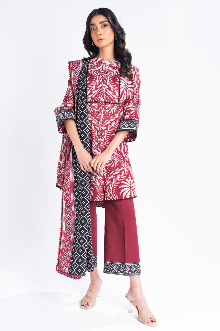 Alkaram FW-15-24-Maroon  Winter Collection 2024