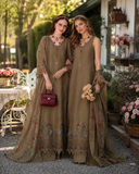 Saadia Asad D8 – Mocha Sienna Noor Eid Luxury Printskhas 2026
