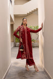 Dhanak FW24DA-2613 Maroon Velvet Drop I 2024