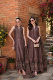 Saadia Asad D3 -Espresso Rose Noor Luxury Eid Schiffli Laserkari - Vol 2 2026