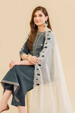 Nishat Linen Embroidered Dupatta - KFE24-131 Luxury Collection 2024