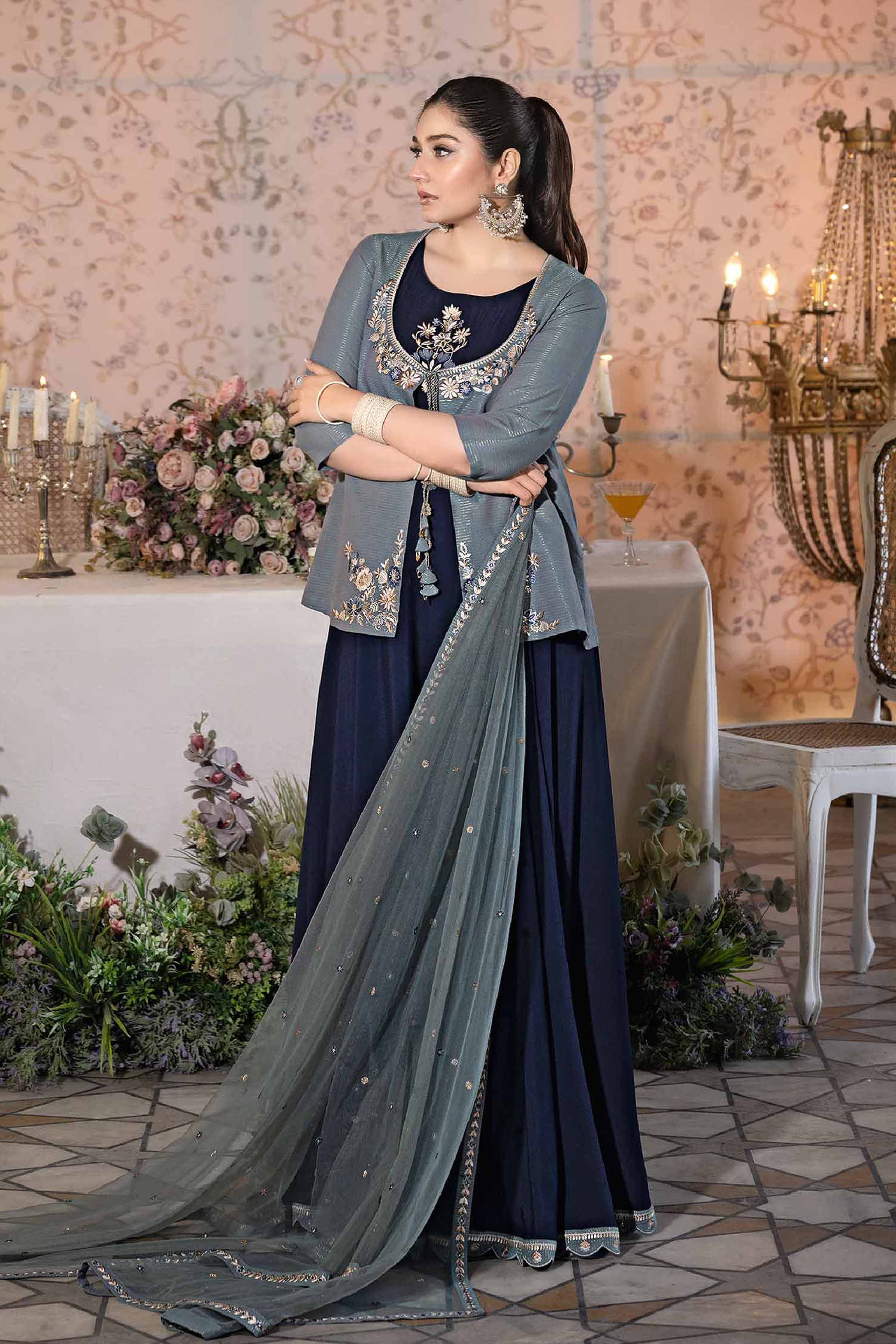 Nishat Linen 3 Piece - Printed Embroidered Suit