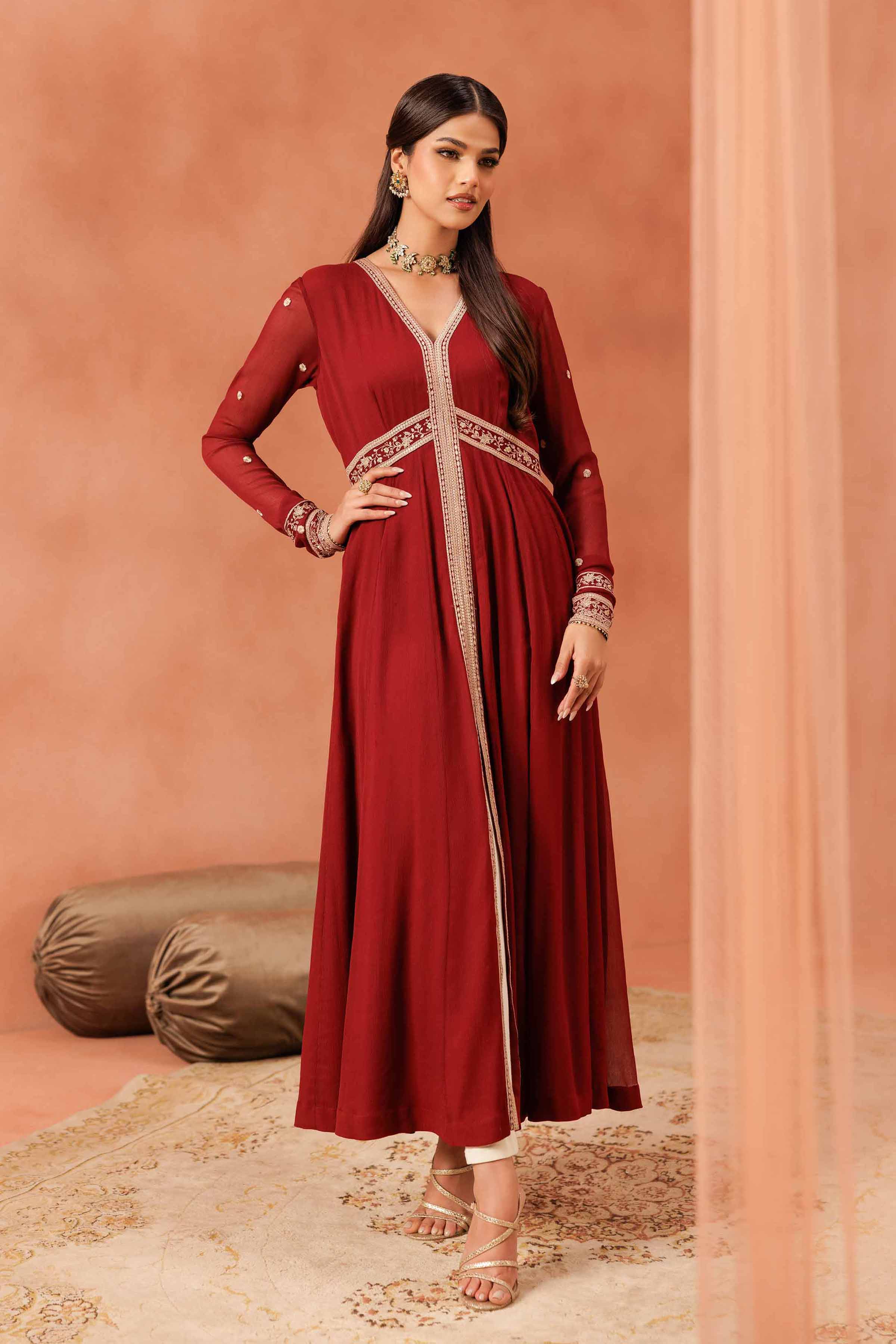 Nishat Linen Embroidered Dress - KFE25-168 Eid Pret 2025  Sara Clothes