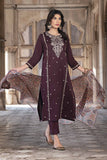 Nishat Linen 3 Piece - Printed Embroidered Suit - KFS24-12 Luxury Collection 2024