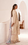 Asifa N Nabeel Ivory Bloom-(LEL25-04) Zaina Llimited Luxury Lawn 2025