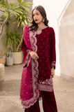 Dhanak FW24DA-2610 Maroon Velvet Drop II 2024