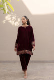 Dhanak FW24DA-2620 Maroon Velvet Drop II 2024