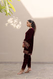 Dhanak FW24DA-2620 Maroon Velvet Drop II 2024