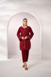 Dhanak FW24DA-2624 Maroon Velvet Drop II 2024