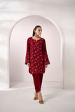 Dhanak FW24DA-2624 Maroon Velvet Drop II 2024
