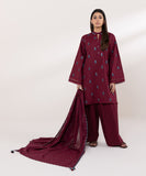 Sapphire  3 Piece Embroidered Cambric Suit PEDY24DFV516 Intermix Collection 2024