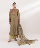 Sapphire  3 Piece Embroidered Cambric Suit PEDY24DFV521 Intermix Collection 2024