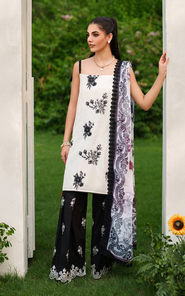 Eden by Asifa Nabeel Embroidered Cambric Suits Unstitched 3 Piece AN25ED ECC-04 Pearl Whisper - Winter Collection