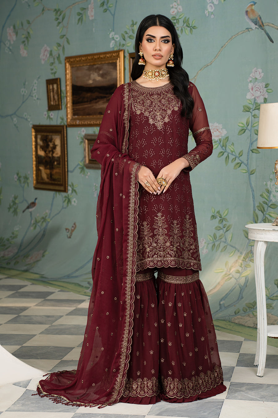 Zarif ZAF 12 Resham Afsanah Formal Chiffon Collection 2024