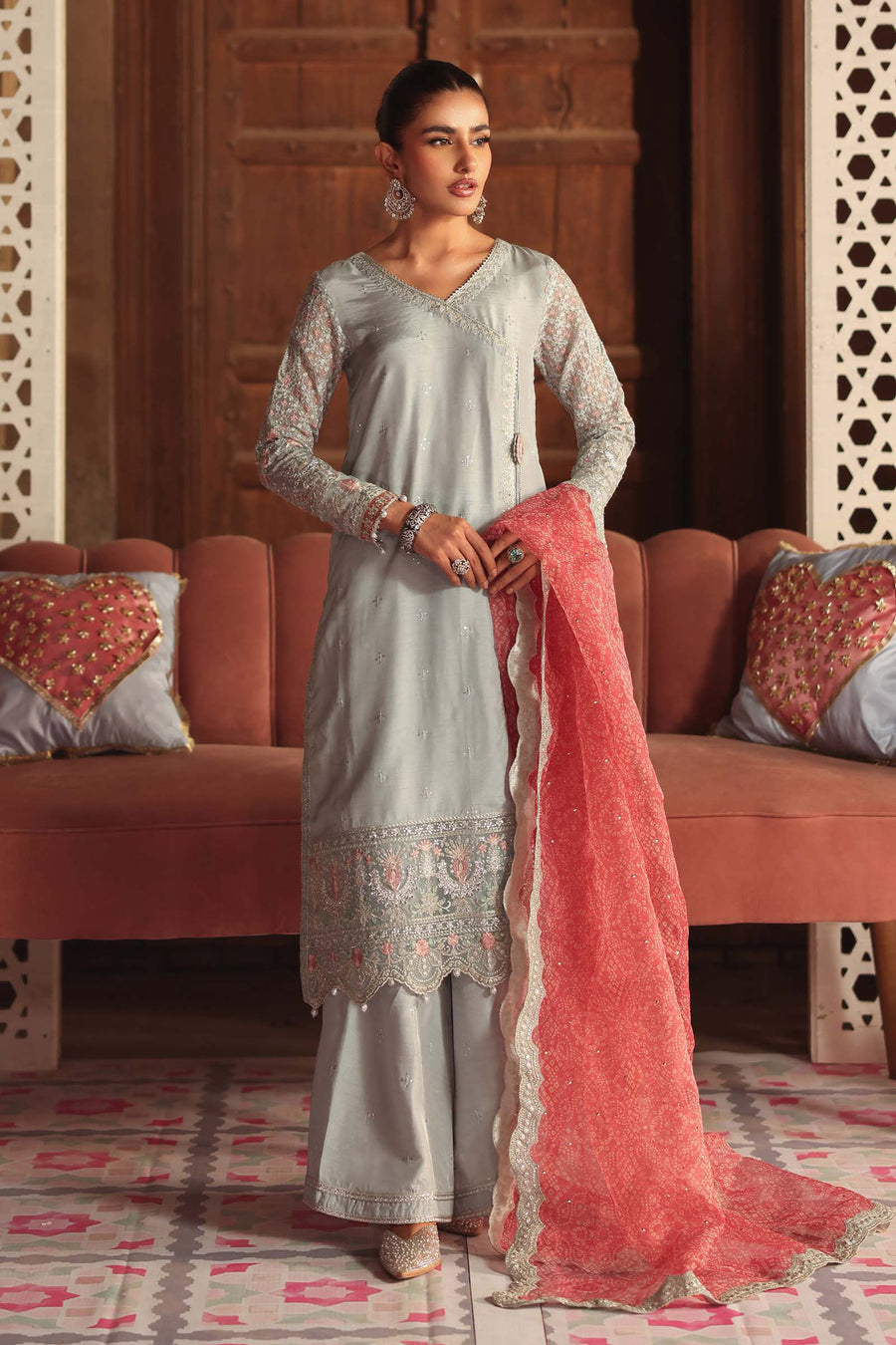Maria B SFW2507-ESM-SBL Shehnai Luxury Formals 2026