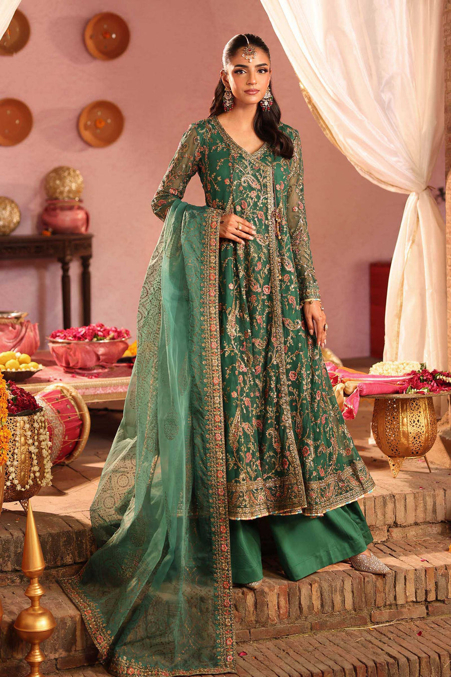 Maria B SFW2561-ESM-GRN Shehnai Luxury Formals 2026