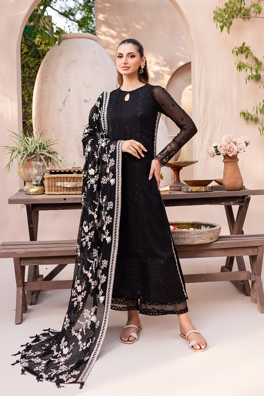 Azure Starry Bliss Ensembles Festive 3 PC Eid Prets 2024